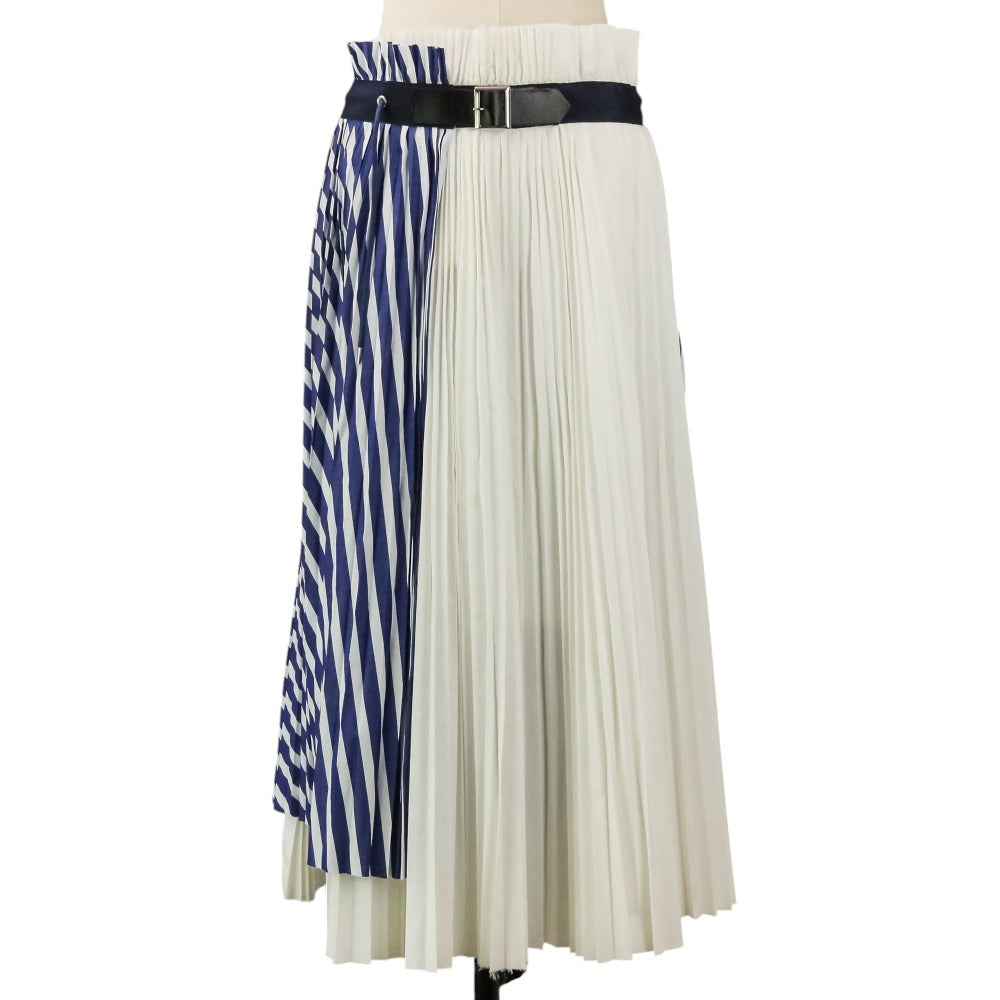 サカイ Stripe Shirting プリーツスカート
