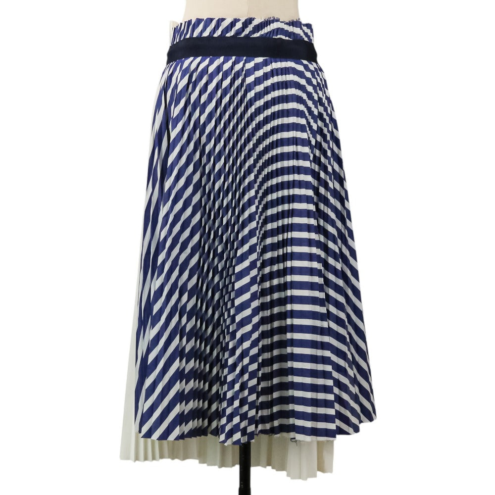 サカイ Stripe Shirting プリーツスカート