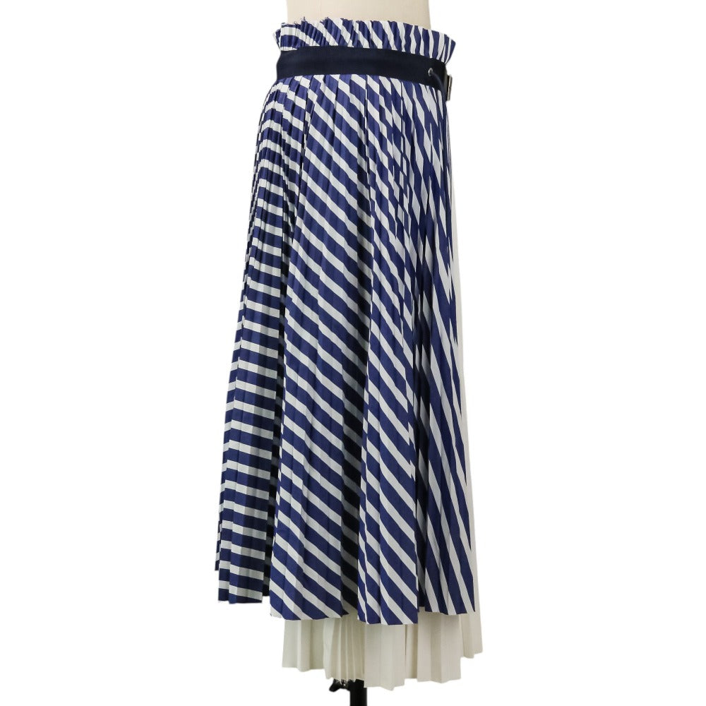 サカイ Stripe Shirting プリーツスカート