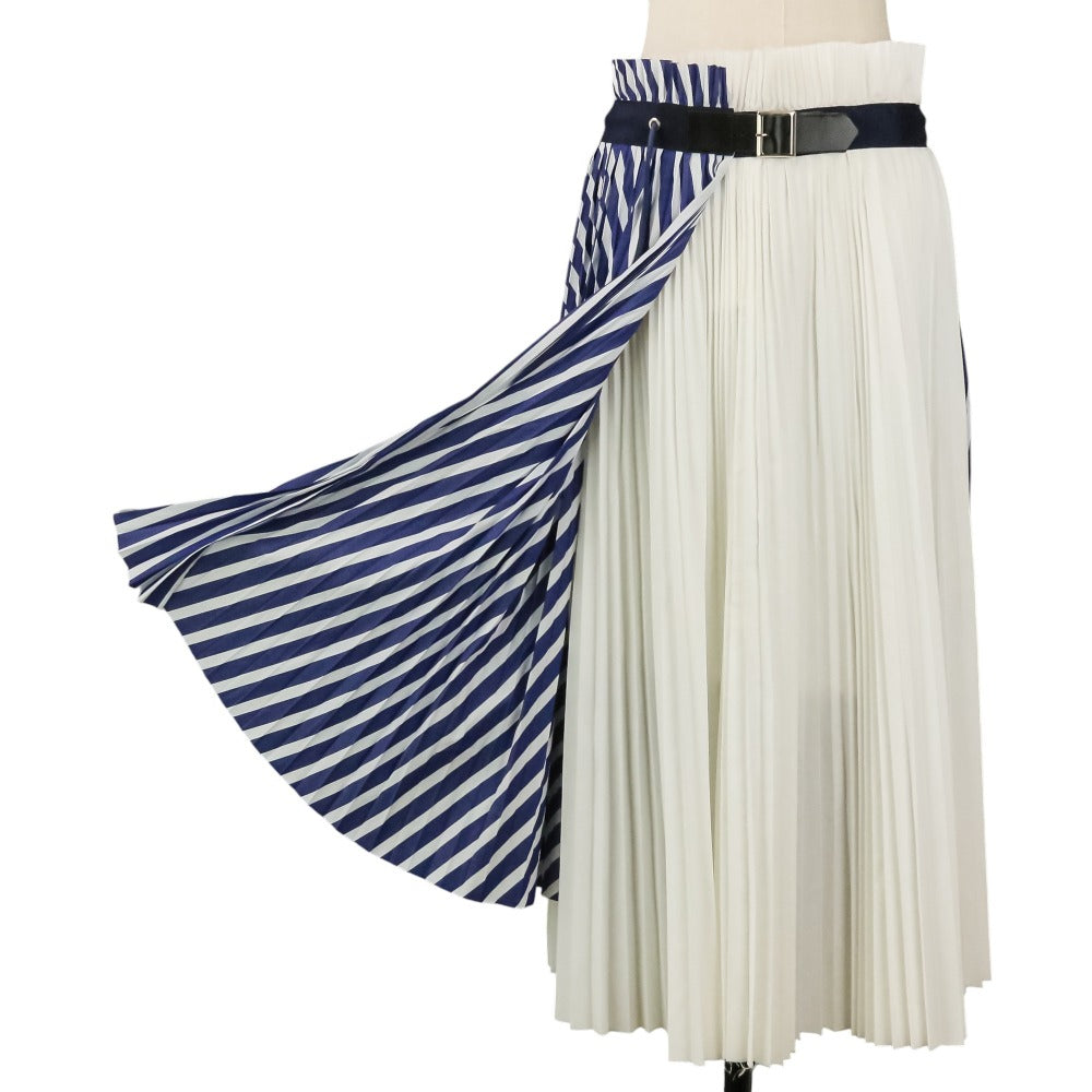 サカイ Stripe Shirting プリーツスカート