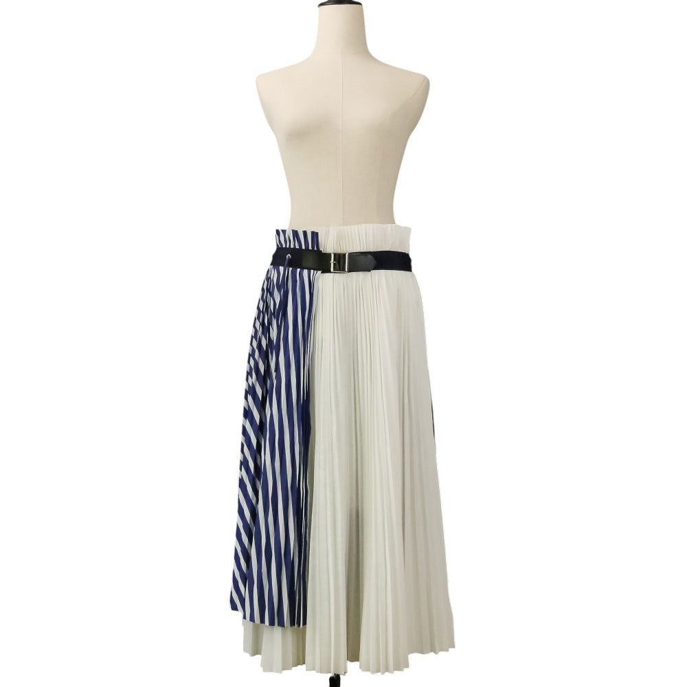 サカイ Stripe Shirting プリーツスカート