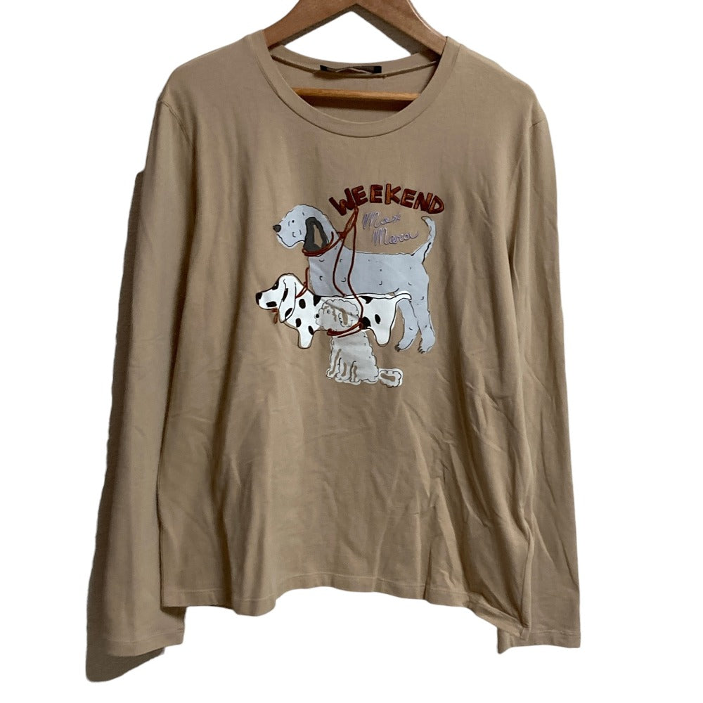 ウィークエンドマックスマーラ ドッグプリントロングスリーブTシャツ