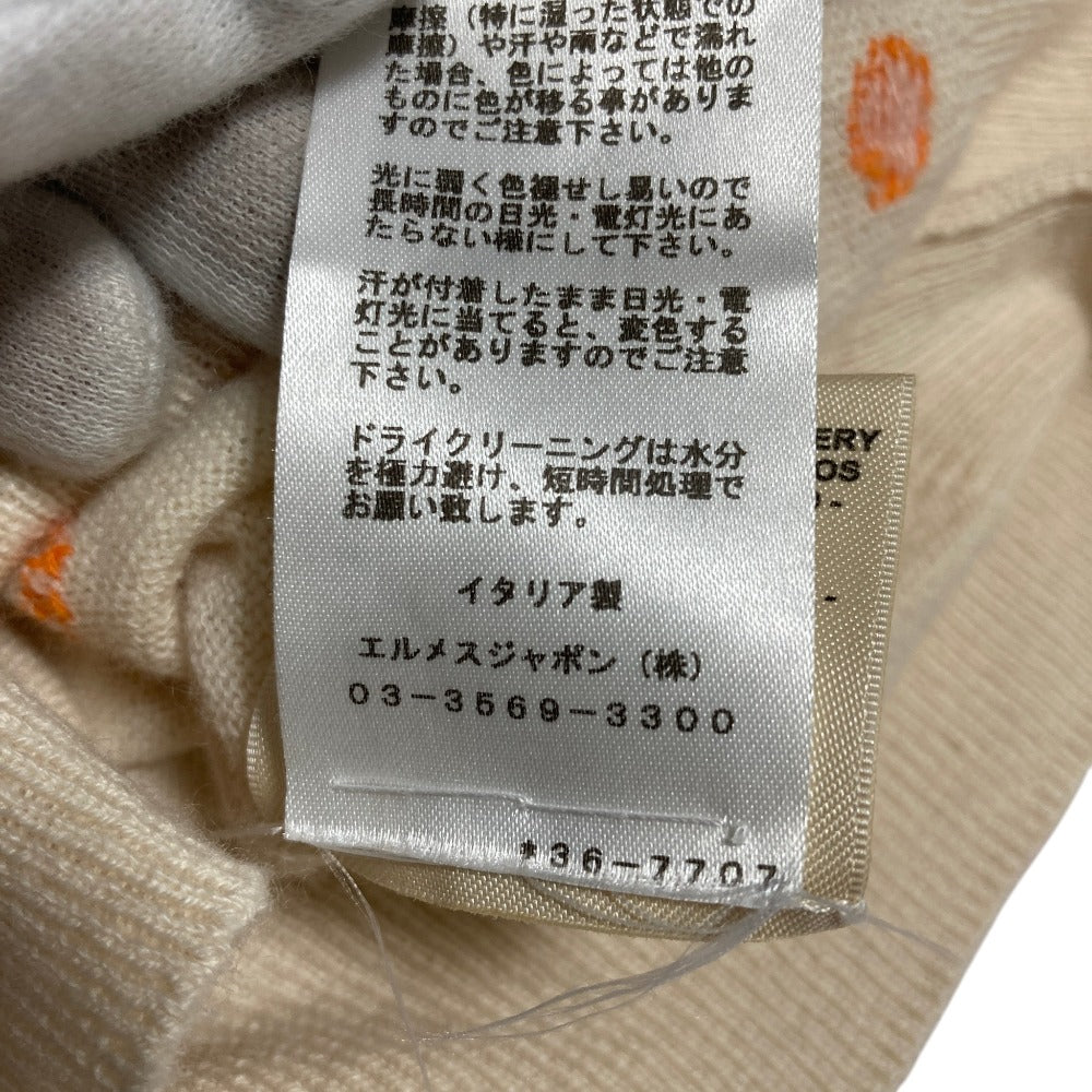 エルメス ブリッドドゥガラ カシミヤ半袖ニット