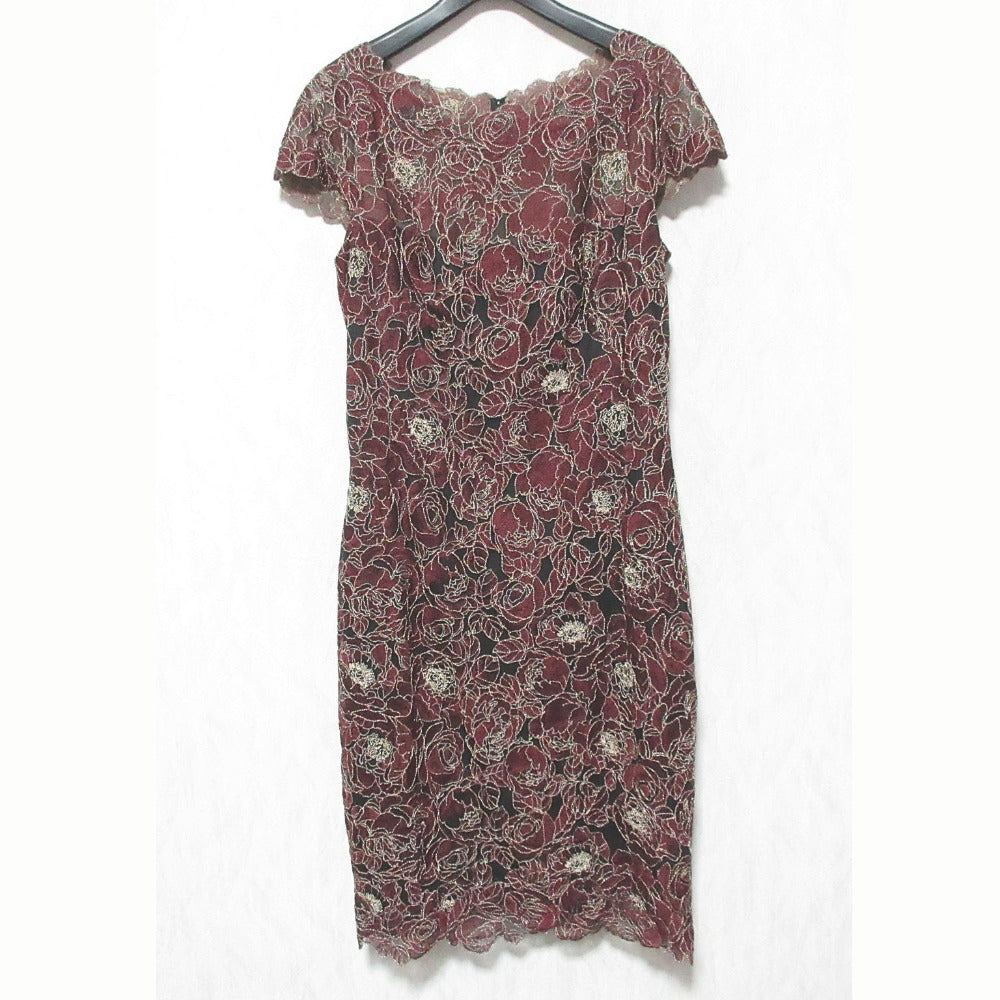 タダシショージ Rose Motif Sheath Dress ワンピース