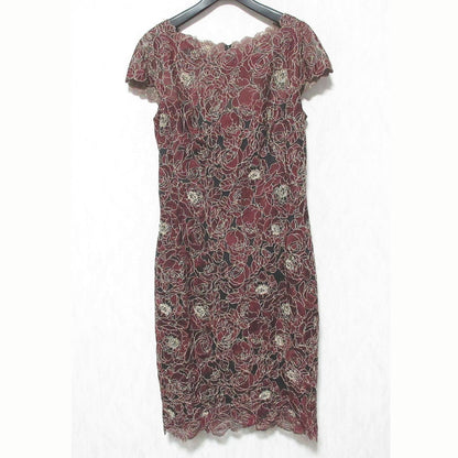 タダシショージ Rose Motif Sheath Dress ワンピース