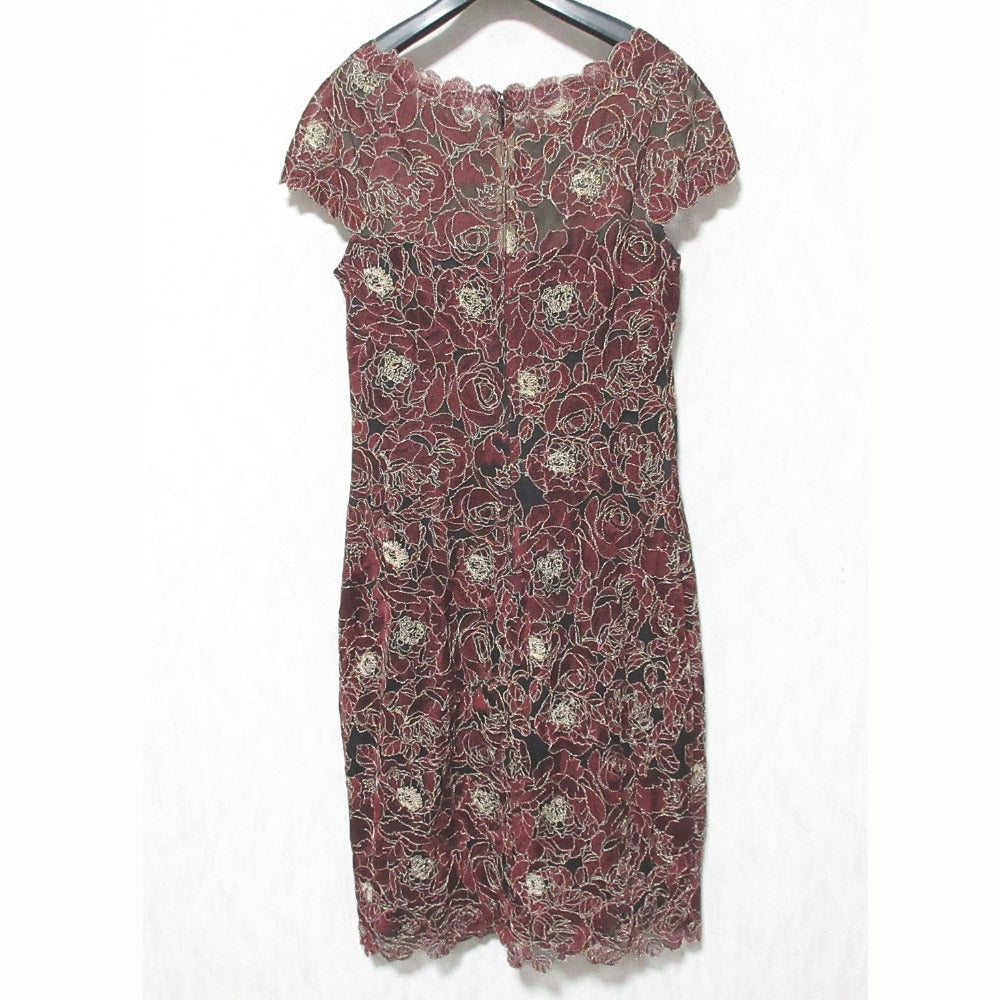 タダシショージ Rose Motif Sheath Dress ワンピース