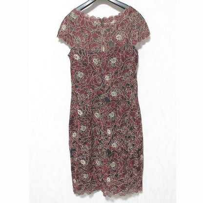 タダシショージ Rose Motif Sheath Dress ワンピース