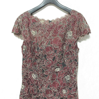 タダシショージ Rose Motif Sheath Dress ワンピース