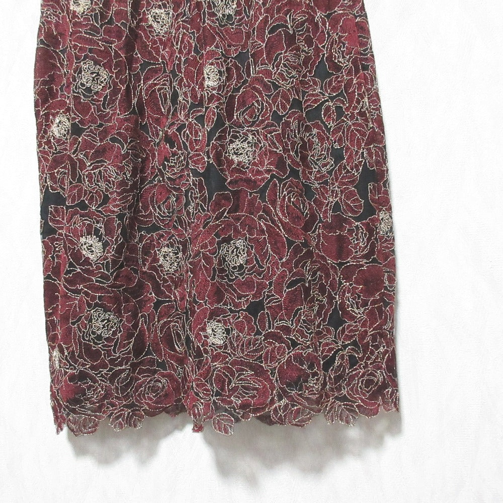 タダシショージ Rose Motif Sheath Dress ワンピース