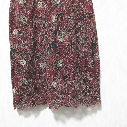 タダシショージ Rose Motif Sheath Dress ワンピース