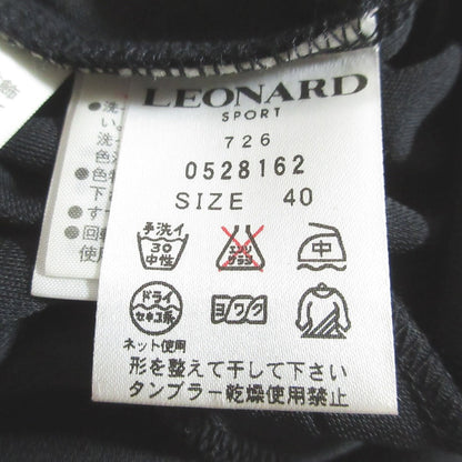 レオナールスポーツ 刺繍フラワープリント長袖カットソー