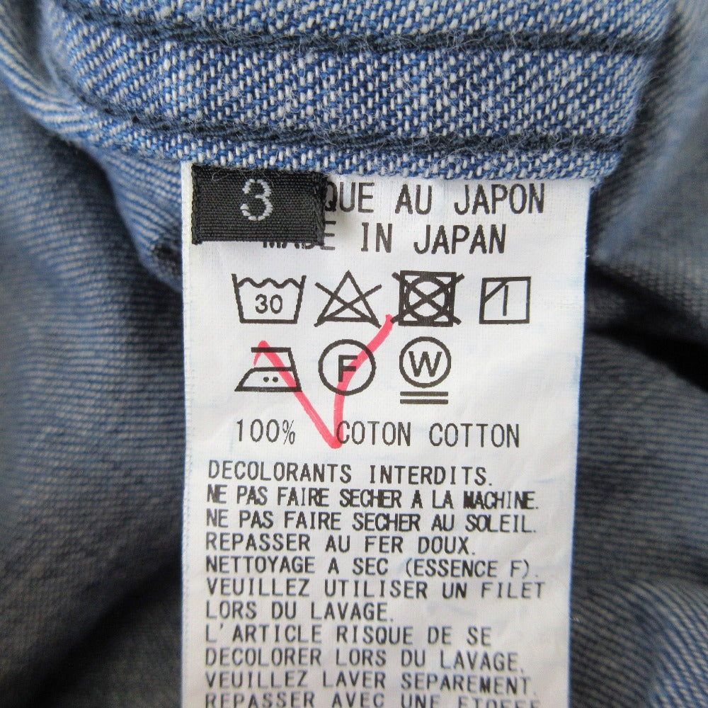 ヨウジヤマモト 8ozデニムオープンショルダーシャツ