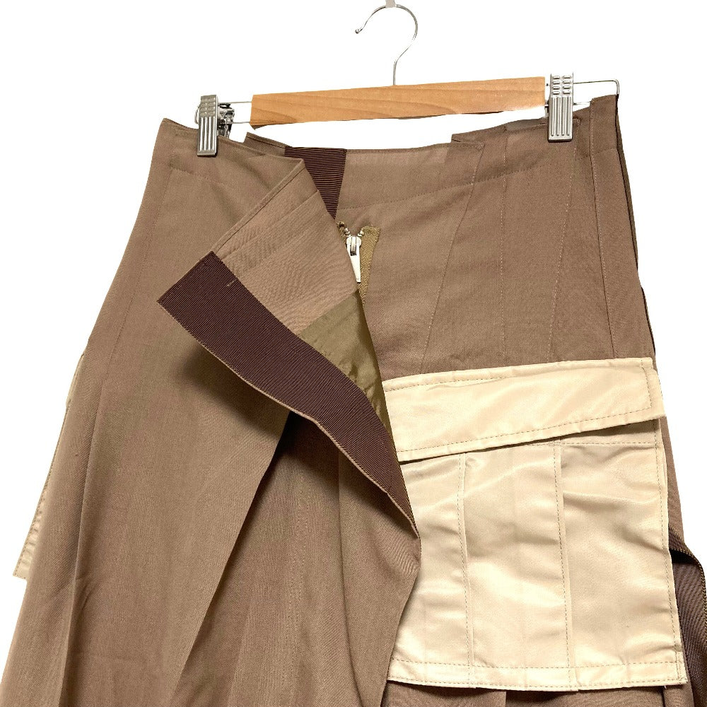 サカイ Suiting Mix サテンロングスカート