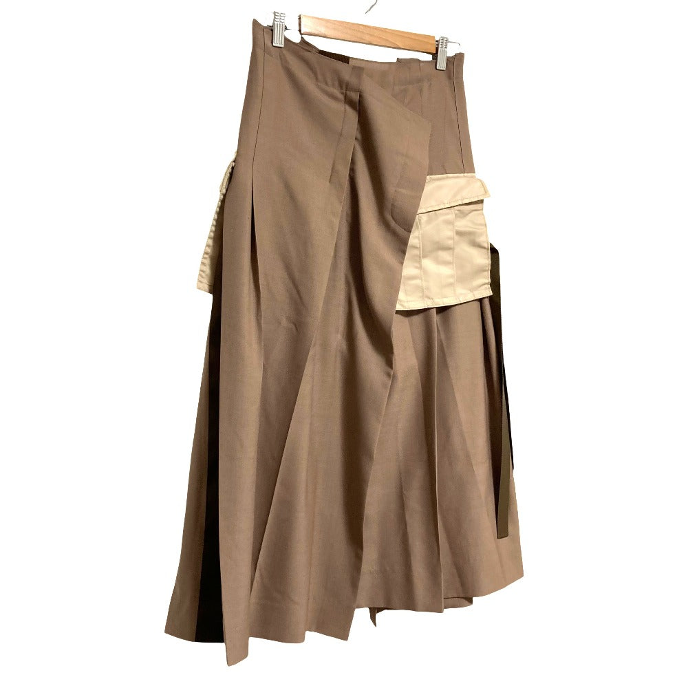 サカイ Suiting Mix サテンロングスカート