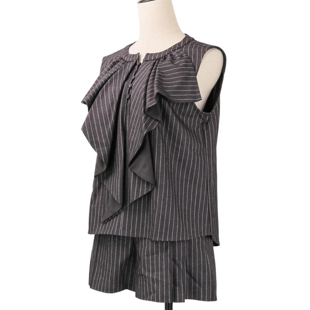 ハーリップトゥ Fleurine Ruffle Blouse Double Tuck Front Shorts セットアップ