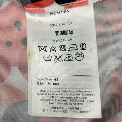 レッドヴァレンティノ フラワープリントノースリーブワンピース
