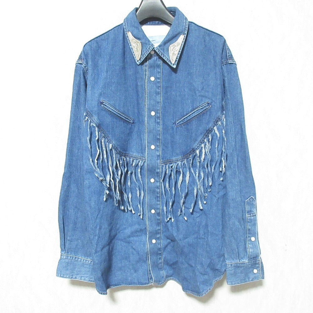 トーガアーカイブス Denim fringe デニムシャツ