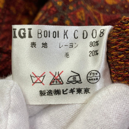 ビギ ウールブレンドクロップドニットジャケット