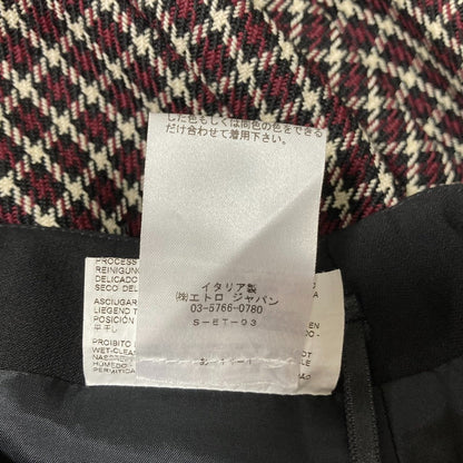 エトロ 千鳥柄ノーカラージャケットスカートセット