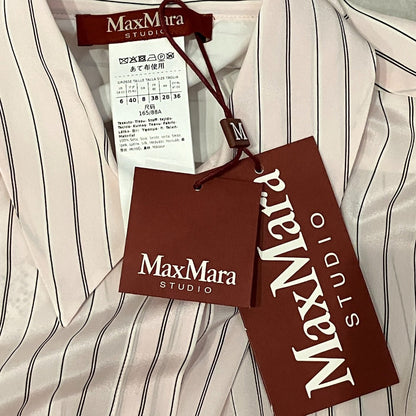 マックスマーラステュディオ ピュアシルククレープデシンシャツ