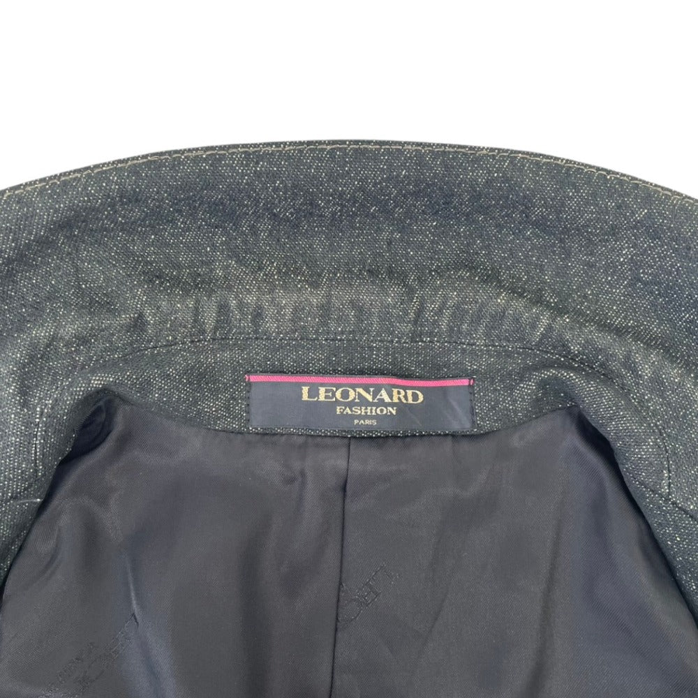 レオナールファッション シルクデニムシャンブレー ジャケット