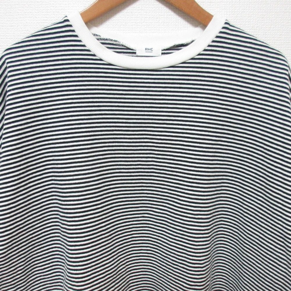 ロンハーマン ボーダー コットンロングスリーブワイドTシャツ