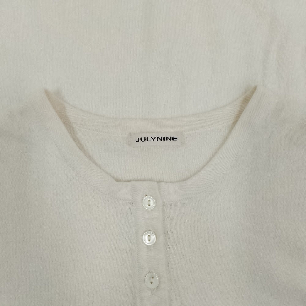 ジュライナイン コットンカシミヤブレンドヘンリーネックカットソー
