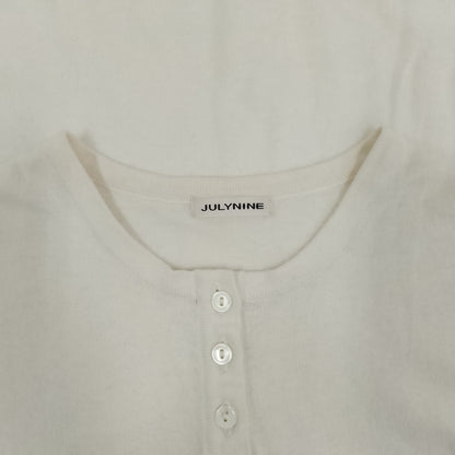 ジュライナイン コットンカシミヤブレンドヘンリーネックカットソー