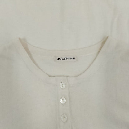 ジュライナイン コットンカシミヤブレンドヘンリーネックカットソー