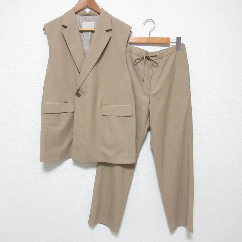 イエナ ダブルブレストベスト センタープレスパンツセット