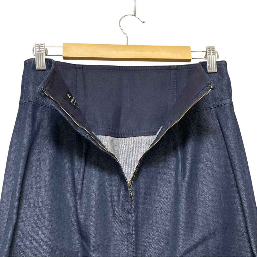 ランバンコレクション シルクブレンドデニムスカート