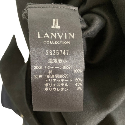 ランバン バイカラ―Vネックノースリーブカットソー