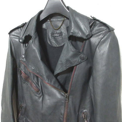 シシ ラムレザー ダブルライダースジャケット