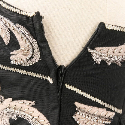 グレースコンチネンタル シルク刺繍ドレス
