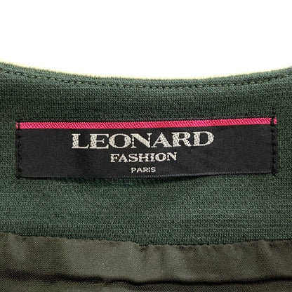 レオナールファッション フラワープリントノースリーブワンピース