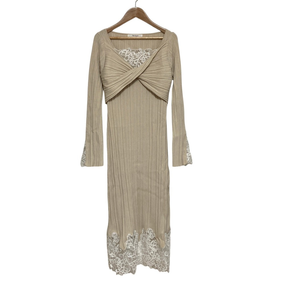 ハーリップトゥ Lilou Lace Hem Knit ワンピース