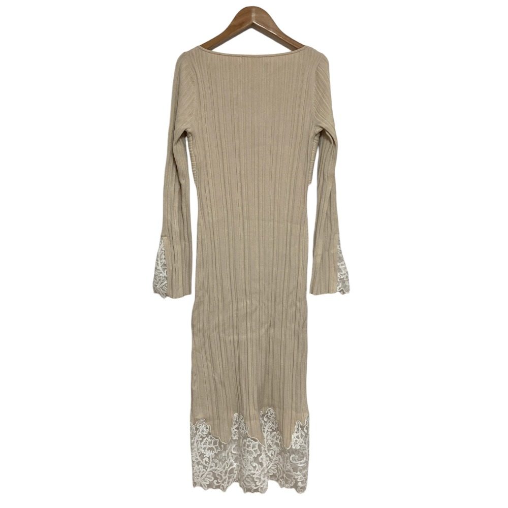 ハーリップトゥ Lilou Lace Hem Knit ワンピース