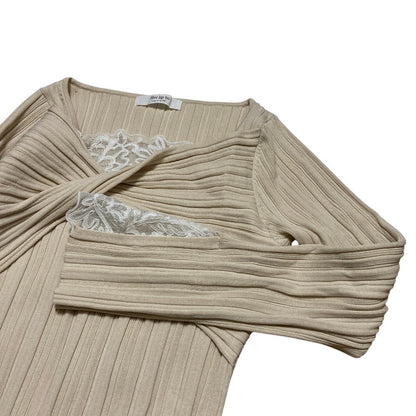 ハーリップトゥ Lilou Lace Hem Knit ワンピース