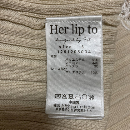 ハーリップトゥ Lilou Lace Hem Knit ワンピース