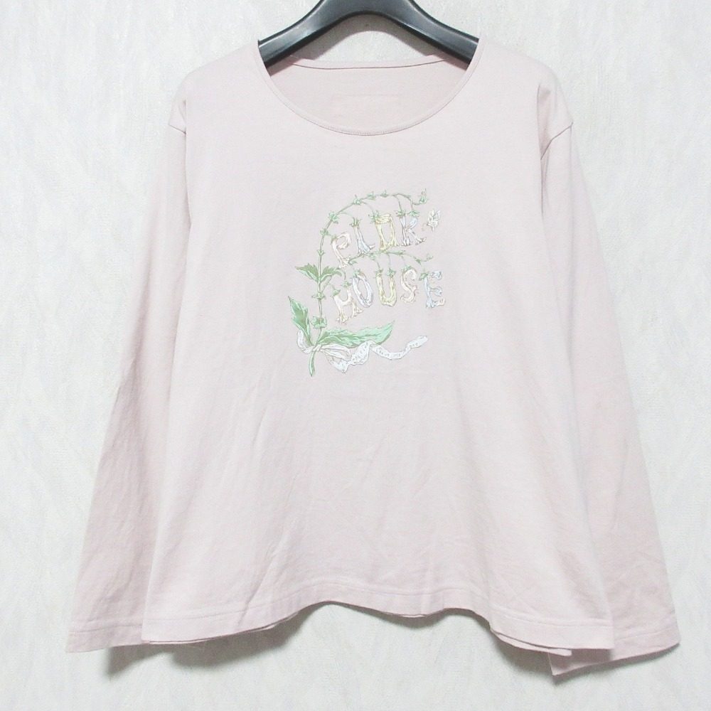 ピンクハウス スイートピー ロゴプリントロングスリーブTシャツ