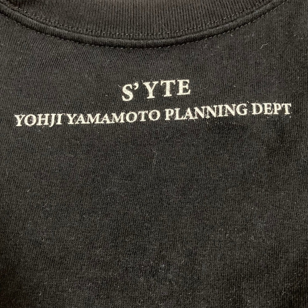 ヨウジヤマモト CottonJersey Blooming flowers Black Is Modest Tシャツ