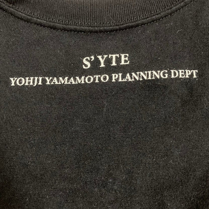 ヨウジヤマモト CottonJersey Blooming flowers Black Is Modest Tシャツ