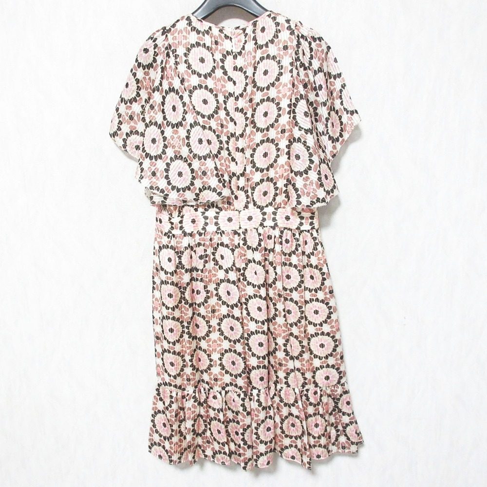 ケイトスペードニューヨーク Floral Mosaic Flutter Dres シルクワンピース