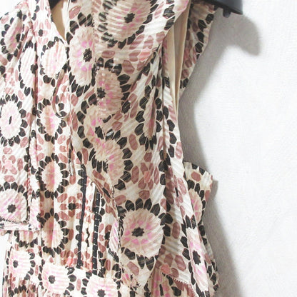 ケイトスペードニューヨーク Floral Mosaic Flutter Dres シルクワンピース