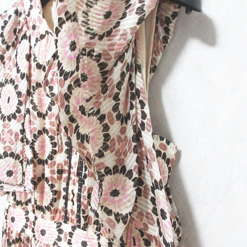 ケイトスペードニューヨーク Floral Mosaic Flutter Dres シルクワンピース
