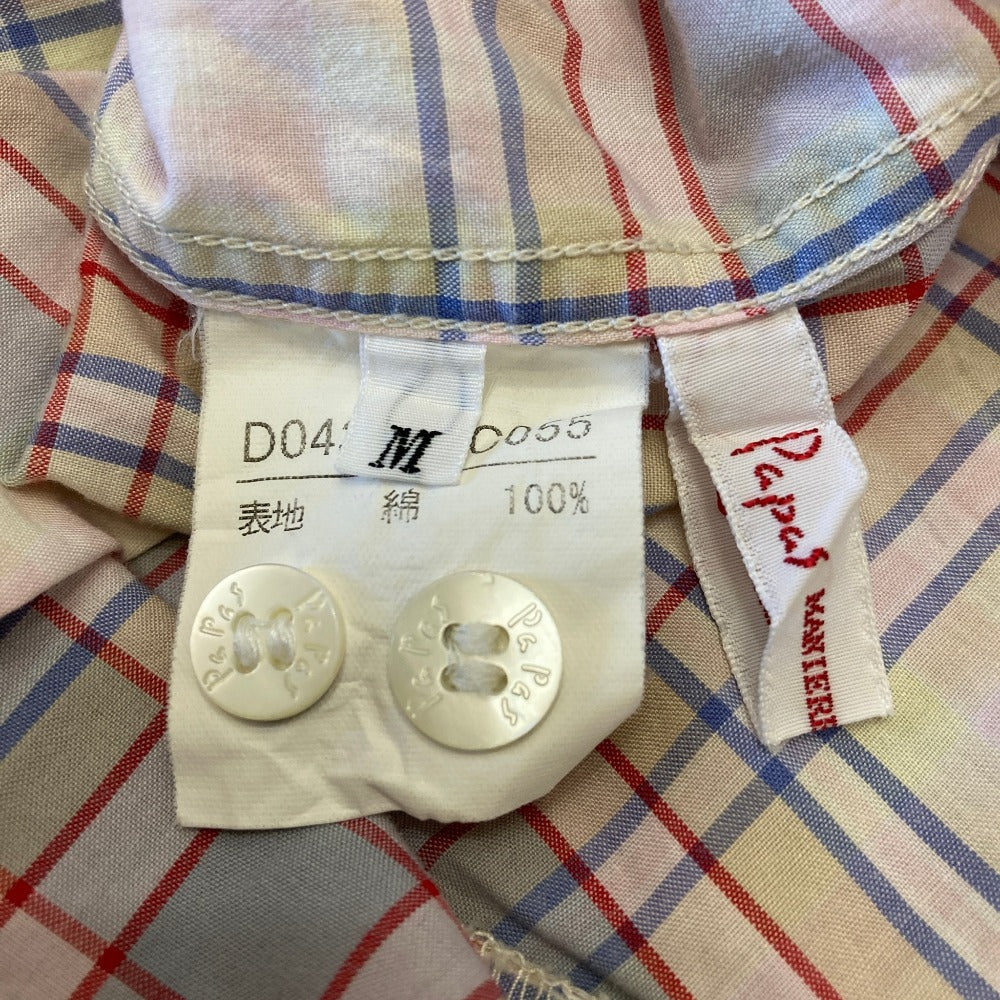 パパス コットン長袖シャツ