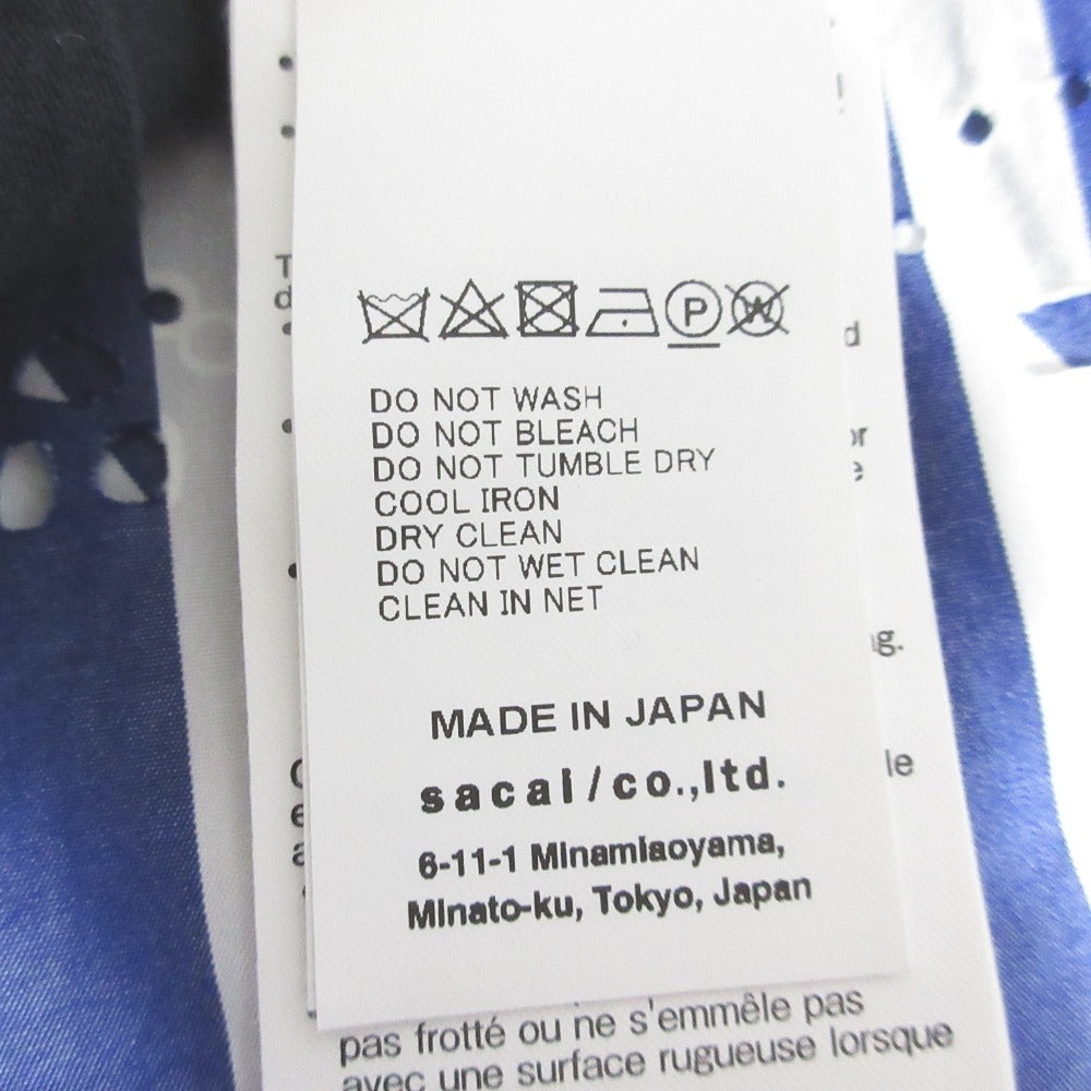 サカイ バンダナ柄バックフレアストライプカットソー