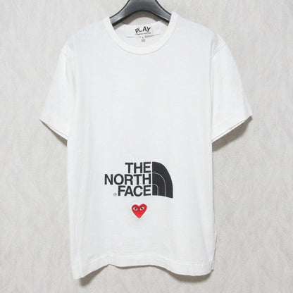 プレイコムデギャルソンザノースフェイスハートロゴコットンTシャツ