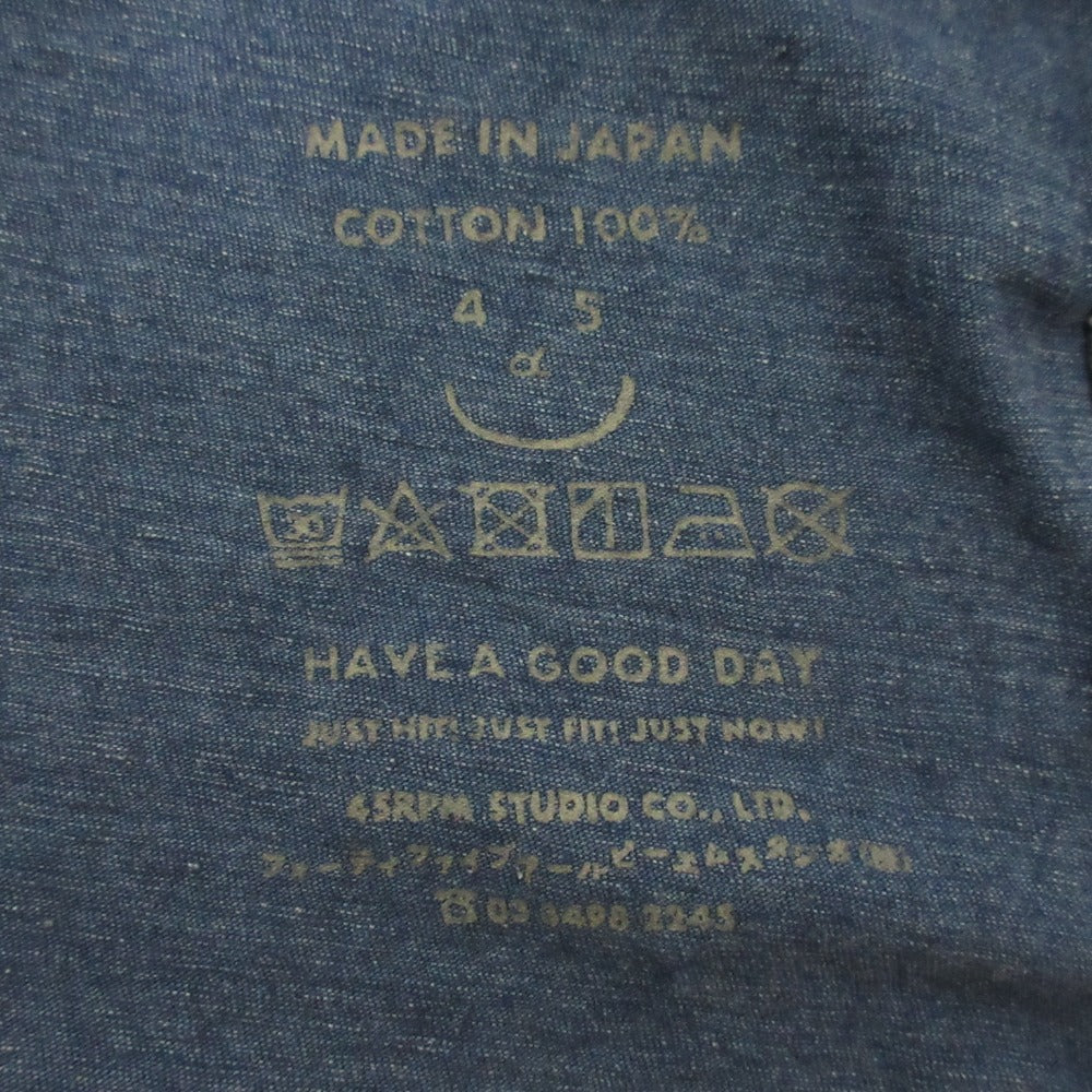 フォーティファイブアール SEA INDIGO Tシャツ
