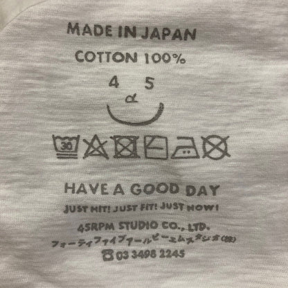 フォーティファイブアール レイレイプリントコットンTシャツ